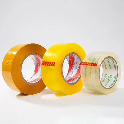 Chiaro nastro di plastica giallo di spedizione adesivo d'imballaggio su misura dell'imballaggio di Bopp del nastro